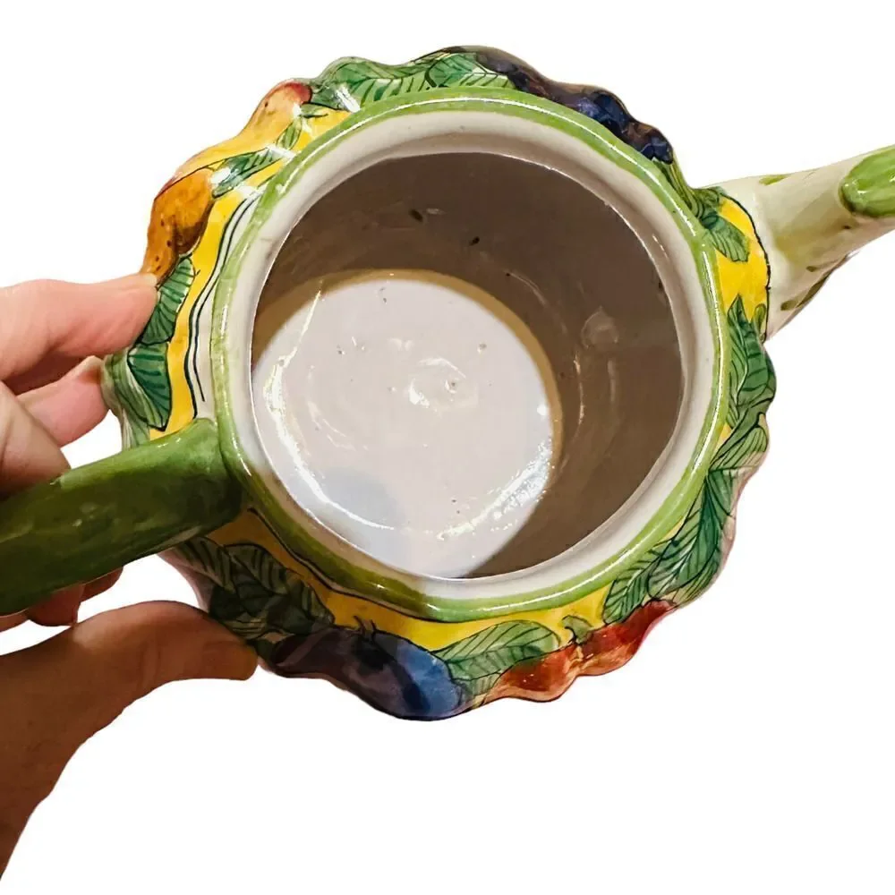 Vintage Ravello Hand Painted Italian Ceramic Teapot 